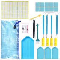 Painting Diamonds Accessories Diamond Square Pen Container for Beads Bead Box Wax Art Tools Storage Tray Embroidery Pens Pearl