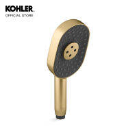 KOHLER Statement 3F oblong handshower (Brush moderne brass finishes) หัวฝักบัวแบบทรงรี 3 ระดับ สีทองปัดลาย รุ่นสเตทเมนท์ K-26284T-2MB