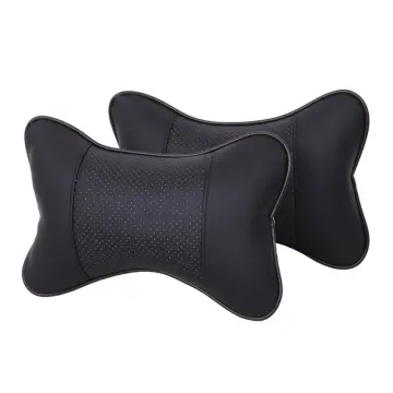 2pcs New Black Car Neck Pillow Breathe Cushion Headrest Pillow For Mazda  Logo