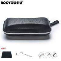 Luxury Leather Glasses Case Portable Sunglasses Reading Glasses Carry Bag Zipper Box Protective Case Cover Eyewear Accessories