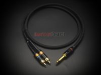 HIFI Mono 6.35mm to 2 RCA Audio Cable Budweiser RCA + Canare Professional Broadcast Audio-cable 0.5m 1m 1.5m 2m 3m NO1106