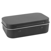 95x60x21mm Black Tin Box Black Metal Box With Matte Candy Box Small Box