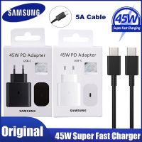 Samsung 45W USB ดั้งเดิม C ปFlag manตัวได้อย่างยอดเยี่ยมที่ชาร์จชาร์จเร็ว TA845 EP สำหFlag man S22 GALAXY S23สาย Ultra Note 10 20 5A