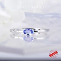 ITSMOS แหวนเงินรูปไข่925สำหรับผู้หญิงแหวนแหวน Tanzanite วันเกิดหมั้นในชีวิตประจำวันแบบเรียบง่าย