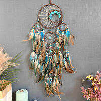 Dream Catcher จี้ R แหวน R งานแต่งงานตกแต่งบ้านที่มีสีสัน Feather WIND chimes หินธรรมชาติ Wall ornament