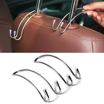 2Pcs Bling Car Headrest Hooks, Auto Backseat Metal Hanger Holder