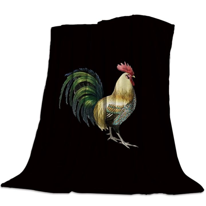 in-stock-retro-rooster-sleeping-blanket-super-soft-and-comfortable-coral-wool-throwing-blanket-sofa-throwing-blanket-travel-family-large-can-send-pictures-for-customization