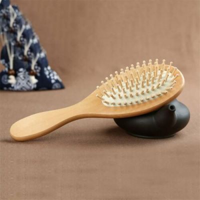 Natural Wooden Bamboo Scalp Massage Hair Growth Hair Brush Anti Static Air Cushion Comb 3 Designs