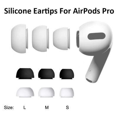 1Pair For Apple AirPods Pro Soft Earbuds Silicone Ear Tips Earplug Replacement Case Cover Earphone Accessories L M S Size Earcap