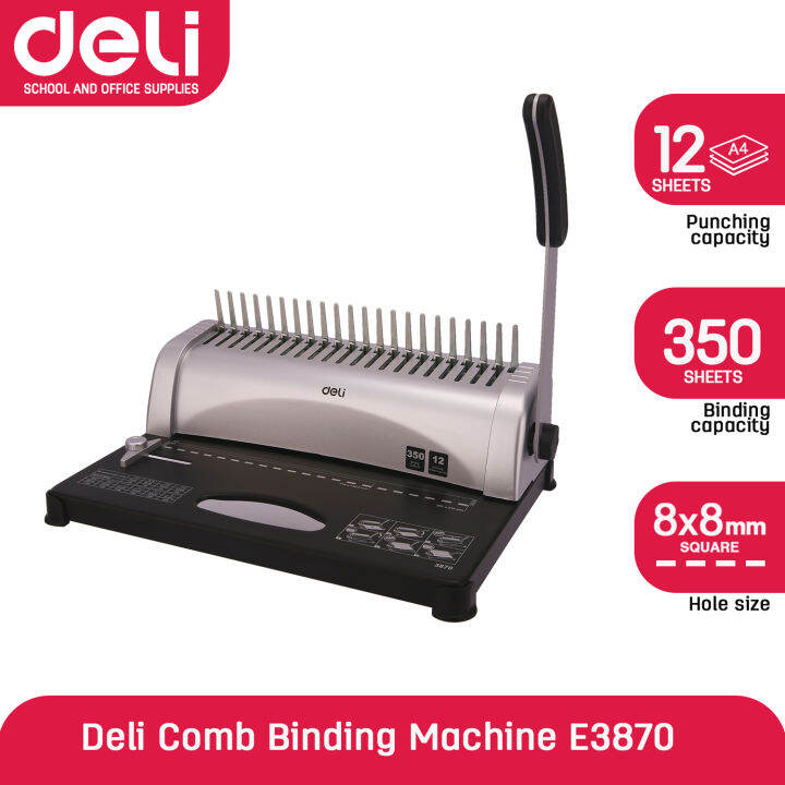 Deli E3870 Comb Binding Machine Lazada PH