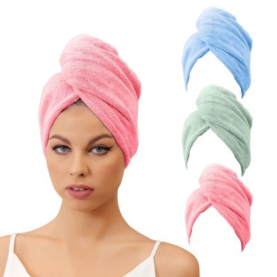 hotx 【cw】 Hair Drying Hat Quick-dry Cap Microfiber Super Absorption Turban Dry
