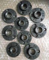 ✖ 6pcs Iron Pipe Fittings Wall Mount Floor Antique DN15 DN20 Flange Piece Hardware Tool cast iron flanges