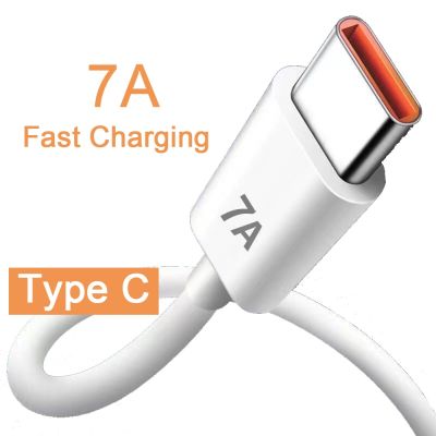 7A 100W USB Type C สายชาร์จแบบเร็วสุดๆสำหรับ Huawei P40 P30สายข้อมูลชาร์จอย่างรวดเร็วสำหรับ Xiaomi Mi 13 12 Pro Oneplus Realme POCO