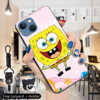 Mop Mall เคสสำหรับ Apple iPhone 15 Pro Max 15 15 Pro แหวนใส่นิ้วน่ารัก SquarePants การ์ตูน SpongeBob Spong Bob เคสใส่โทรศัพท์เคส TPU ซิลิโคนนิ่ม