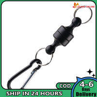 ตกปลาหัวเข็มขัดแม่เหล็กพร้อมพวงกุญแจ Carabiner Anti-Falling คลิปตกปลากลางแจ้งอุปกรณ์ตกปลา