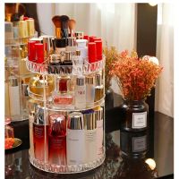 【jw】✽  Make Up Organizer Rotation Transparent Fashion Spin Multi-Function Detachable Dressing Table