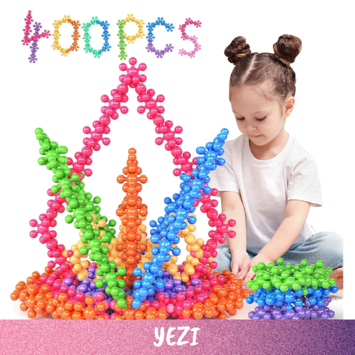 400 Pieces Educational STEM Building Blocks Sets of Interlocking Solid