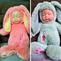 (1ตัว) ตุ๊กตาทารก ตุ๊กตานุ่มๆ ขนฟู นุ่มนิ่ม ตุ๊กตาเด็กทารกใส่ชุดกระต่าย ของเล่นเด็ก ขนาด40ซม. ส่งจากไทย พร้อมส่ง