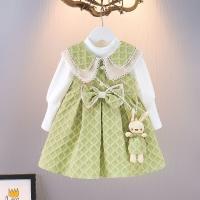 CUI YI SHOP Girls dresses spring and autumn 2023 new baby girl long-sleeved dress childrens princess fashion