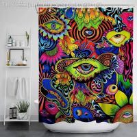 【CW】♞◆♕  New Psychedelic Shower Curtain Polyester Mildew Proof Abstract Eyes with Hooks