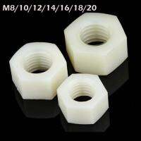 Free shipping DIN934 M8 M10 M12 M14 M16 M18 M20 Nylon Hex Nut Hexagon Plastic Hex Nuts NL05