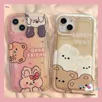 ถุงลมนิรภัยนุ่มเคสOppo A57 A17 A15 A95 A12 A7 A17K A16 A54 A5 A9 A96 A76 A36 Reno 5 4F A77s A5s A3s A74 A16s A1K A16K A92 A77 A55 A53 A31 A16E A52 การ์ตูนหมีน่ารักกระต่ายปก