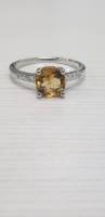 แหวนพลอยแท้ ( CITRINE) เงินแท้ 925 เคลือบทองคำขาว