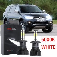 New หลอดไฟหน้ารถยนต์ LED 6000K ฮาโลเจน สีขาว แบบเปลี่ยน สําหรับ Mitsubishi PAJERO Montero 2010 2011 2012 2013 2014 1 คู่