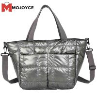 MOJOYCE Women Space Padded Nylon Messenger Bag Solid Color Zipper Crossbody Bag