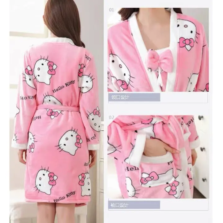 hello kitty bathrobe 2in1 Lazada PH