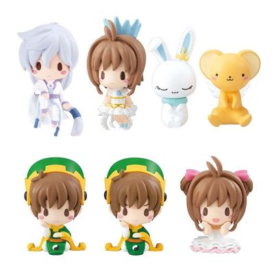 ชุดตุ๊กตาตัวโมเดลตัวเลขของเล่นพีวีซีแอคชั่น Captor Sakura การ์ตูน7ชิ้นการตกแต่งบ้านเด็กของขวัญคริสต์มาสวันเกิดของเล่นเด็ก