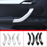 ABS Chrome คาร์บอนไฟเบอร์ภายในรถภายในประตูด้านใน Armrest Handle สำหรับ BMW X1 F48 X2 F47 2016-2021อุปกรณ์จัดแต่งทรงผม