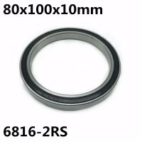 1pcs 6816-2RS 80x100x10 mm The high quality of ultra-thin deep groove ball bearings 6816RS 6816 Axles  Bearings Seals