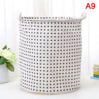 Laundry Basket Laundry Hamper with Handles Waterproof Round Cotton Linen