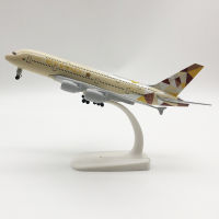 [20CM] โมเดลเครื่องบิน Etihad A380 (Air Craft Metal Model)  มีล้อ และขาตั้งโชว์ ของขวัญ ของสะสม ของตั้งโชว์