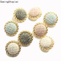 【cw】 10PCS 18MM 21MM 25MM Metal Fabric Decorative Buttons for Clothing Craft Needlework Botones Sewing DIY Women Button Coat Dress 【hot】