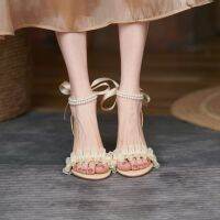 ls 23 new womens summer outer -mat one word belt lady trrent strap fairy stto high heels -GGX23722♀❡▨