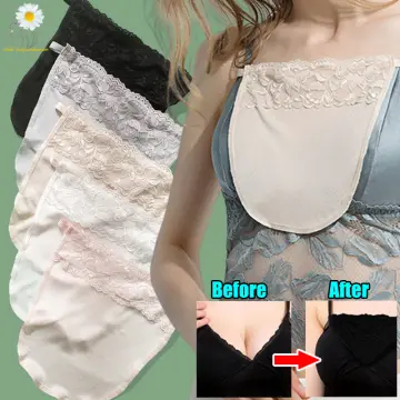 3pcs Lace Clip-on Mock Camisole Bra Insert Overlay Modesty Panel