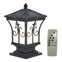 Outdoor Post Lantern Yard Pedestal Lamp Fence Solar Light for Garden Decoration Gate Wall Courtyard Cottage Column Headlights