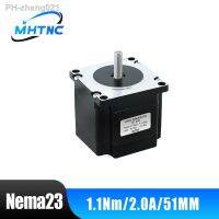 MHTNC Nema23 57HS51 Stepper Motor 2 phase 4-Leads 1.1N.m 2A 51mm length D 6.35mm For CNC 3D Printer Monitor Equipment