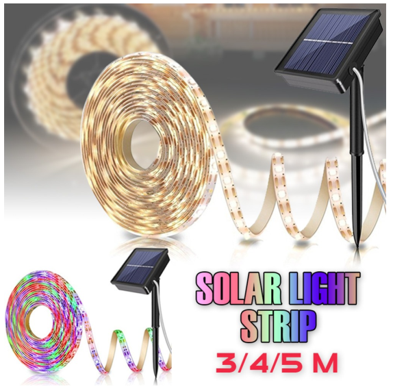 Hot Pcs Solar Led Strip Light Rgb Solar Powered V