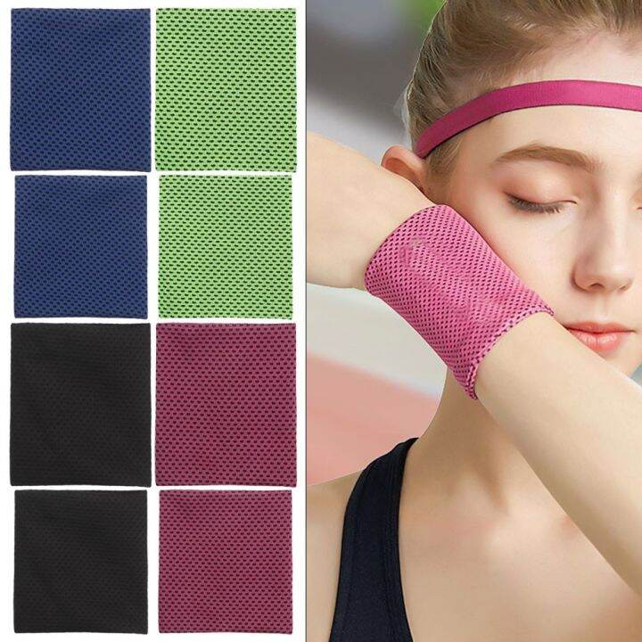 1PC Sports Ice Cooling Wristbands Sweatband Cloth Wrist Sweat Bands