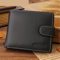 Genuine Leather Mens Wallet Clip Cowhide Hasp Wallet Male nd Zipper Coin Purses Clutch Mens Card Holder Short Men Wallet