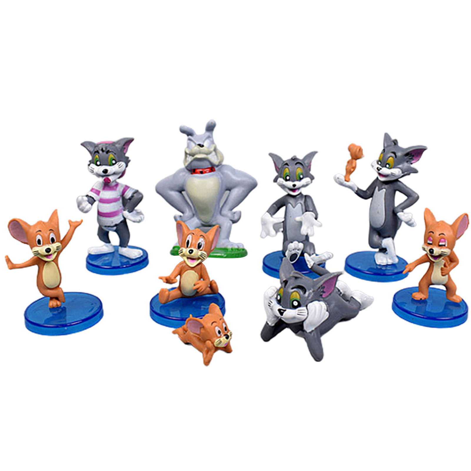9Pcs Tom And Jerry Figure Cartoon Cat & Mouse Kid Toy Anime Kid Birthday Gift 