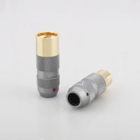 High Quality 4Pieces Hifi Audio Cable Balance 3Pins Viborg 99.998% pure copper 24K Gold plated XLR Connector Plug