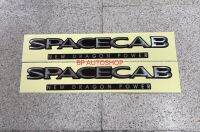 สติ๊กเกอร์ SPACECAB งานฟอย ติดกระจกแคปรถ ISUZU ปี2001รุ่นดรากอน