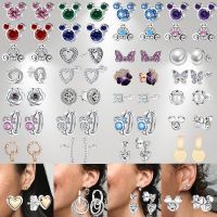 2022 New 925 Sterling Silver Stud Earring Pearl Flower Heart Earrings Round women Premium Stud Fashion Earrings Jewelry Gift