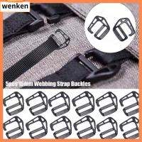 WENKEN 5pcs 15มม. ค่ะ สายรัดหัวเข็มขัด สีดำสีดำ พลาสติกทำจากพลาสติก ตัวยึดแถบเลื่อน ที่มีคุณภาพสูง เครื่องมือตั้งแคมป์กลางแจ้ง ชิ้นส่วนกระเป๋ากีฬา