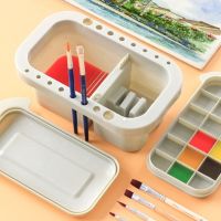 Brush Washing Bucket Brush Box Multi-function Pen Holder Art Supplies Oil-based Acrylic Watercolor Tool Art Palette Brush Washer Cups  Mugs Saucers