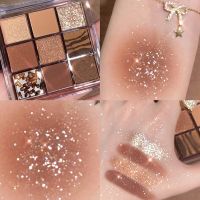 ○ 9 Colors Matte Shimmer Eyeshadow Pallete Glitter Eyeshadow Waterproof Lasting Eye Pigments Eyeshadow Beauty Makeup Cosmetic